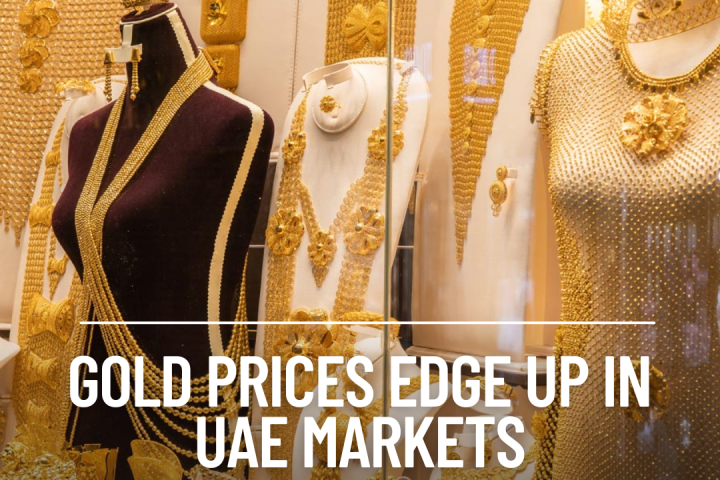 Gold prices rose slightly at the start of the UAE markets on Wednesday.