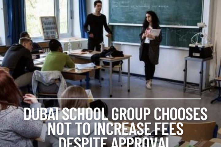 A school organisation in Dubai has chosen not to raise tuition for the upcoming academic year.