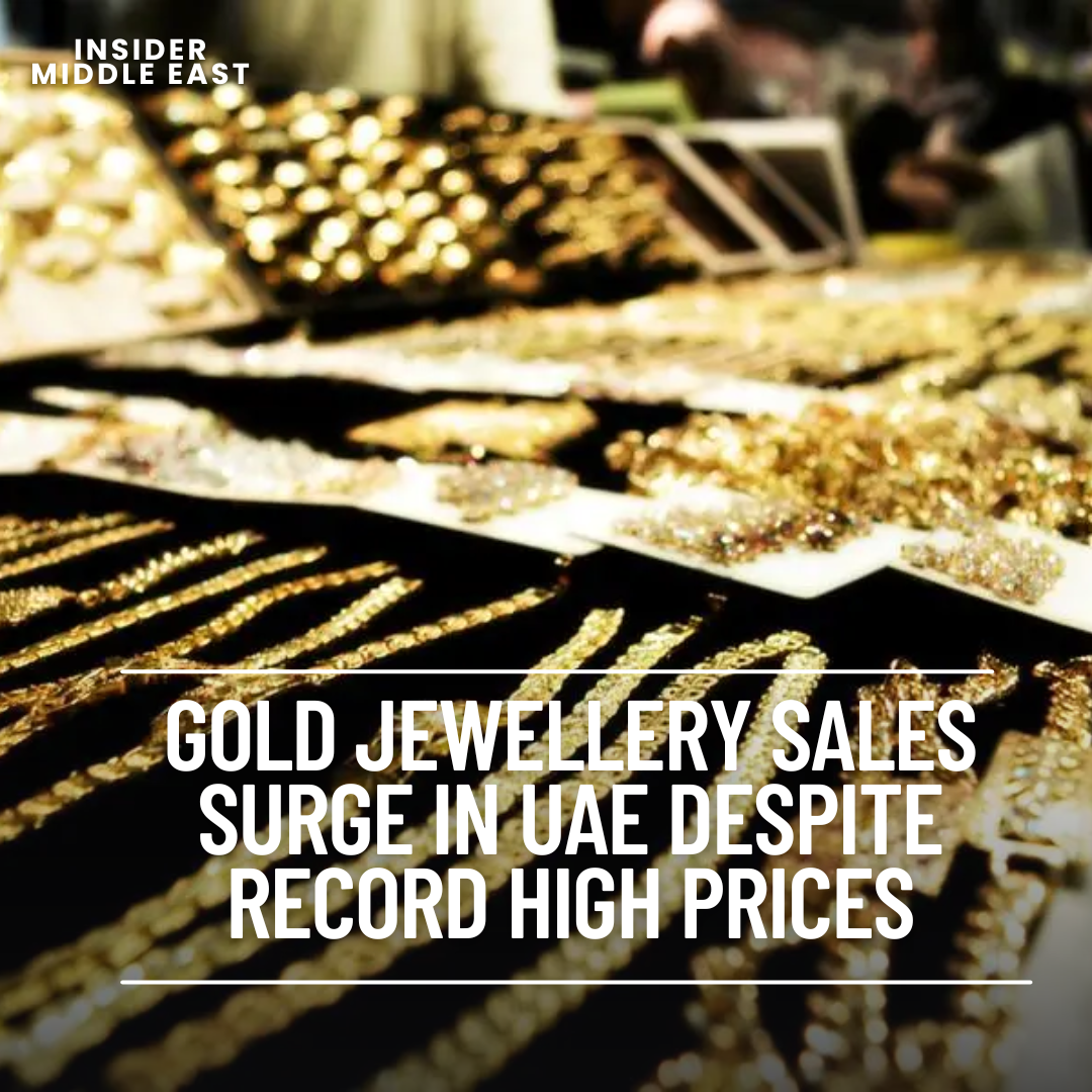 Despite gold prices reaching all-time highs, jewellery sales in the UAE have surged dramatically.