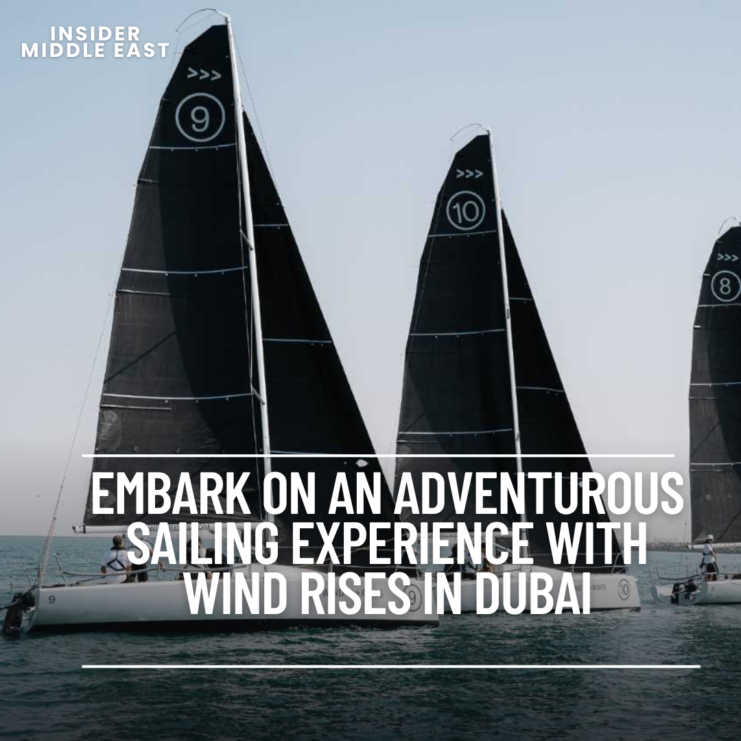 Wind Rises' sailing experience in Dubai allows you to feel the thrill of sailing while also admiring the beauty of the Arabian Gulf.