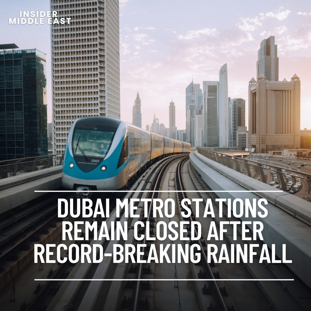 Following record-breaking rainfall and severe flooding in the UAE, numerous Dubai Metro stations have remained closed.